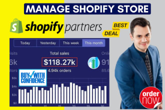 build passive income 6 figures shopify store website manage shopify dropshipping