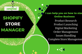 be your shopify store manager, shopify dropshipping virtual assistant