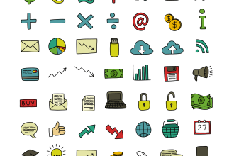 draw doodle, hand draw icons