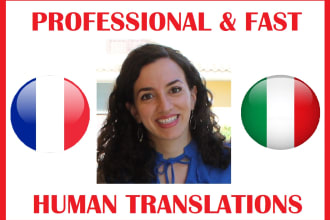 provide professional french to italian translations