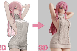 make an anime model for print or a game