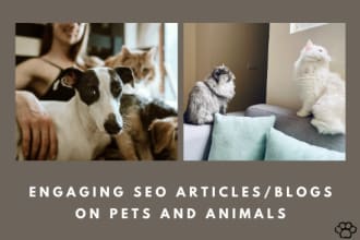 write engaging and SEO friendly pet articles and pet blogs