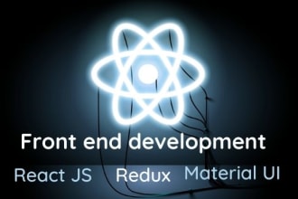 create and develop frontend web applications using react js, next js