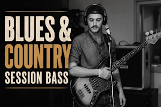record professional blues and country bass for your song