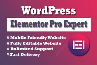 be your elementor pro expert for elementor website design