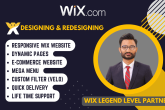 design wix website and wix dynamic pages