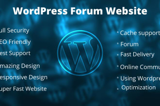 build a community site or a forum using wordpress