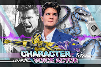 be your male character voice actor for video games and animation