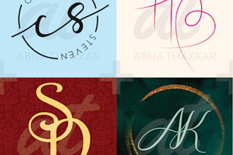 create monograms, wedding initials, logo