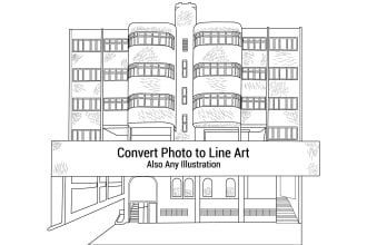 draw black and white line art illustrations from your photo