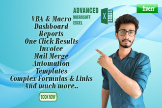 serve you with excel vba macro, excel dashboard, excel reports, excel mail merge
