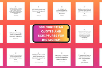 give you 300 christian quotes for instagram in under 24 hours