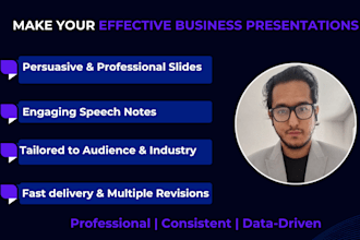 make business presentation and speech notes for you