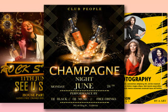design an elegant flyer brochure and creative poster for the event