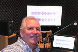 provide a voice over with background music