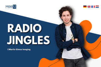 produce german, english, french or dutch radio jingles