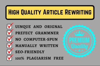 rewrite your article manually into unique and original content