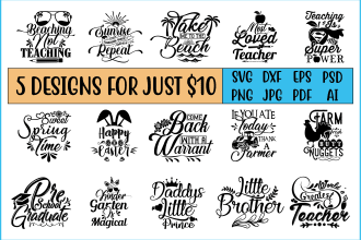 provide svg design t shirt, sign for etsy, creative market, other