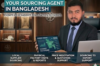 be your sourcing agent in bangladesh and assist you with export