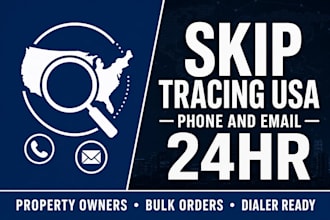 skip trace property owners phone email USA 24hr