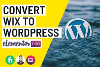 convert squarespace,wix, weebly,webflow website to wordpress using elementor pro