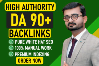 provide high authority da 90 plus SEO dofollow backlinks