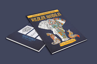 create coloring book cover design and interior for adults and kids amazon KDP