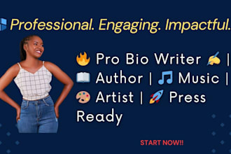 write bio, author bio, music bio, artist statement, pop artist bio, artist press