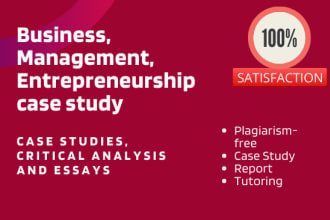 assist in business, management, entrepreneurship case study