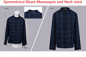 do symmetrical ghost mannequin and neck joint