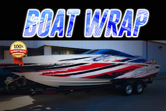 create premium quality boat wrap design for you