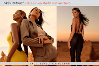 do skin retouch edit fashion model portrait photo