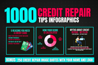 design credit repair tips infographics for your instagram