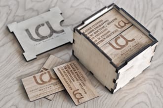 laser engrave a creative Business Card