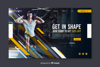 create attractive fitness, sports, gym, workout website