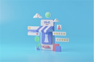 create modern 3d illustration for businnes