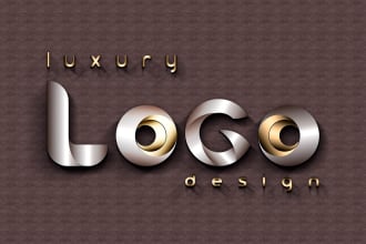 do replicate logo design into realistic steel metal or gold