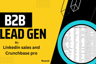 do targeted b2b lead generation, list building and web research