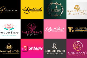 modern luxury brand logo for beauty, cosmetic, fashion clothing business website