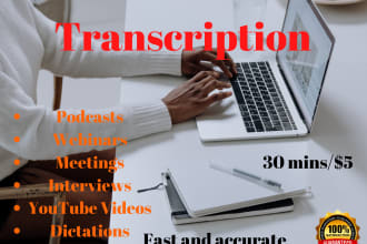 perfectly transcribe your audio and video files in 24 hours