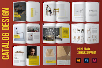 design minimal magazines, product catalog or catalog
