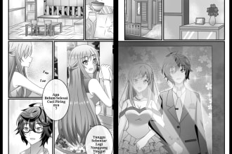draw manga or comic for you in my art style