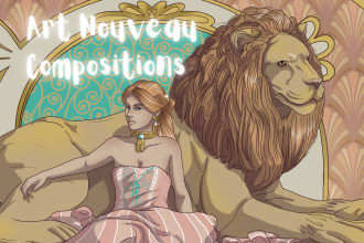 create for you art nouveau compositions and portraits