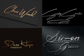 design modern luxury signature logo with branding kit