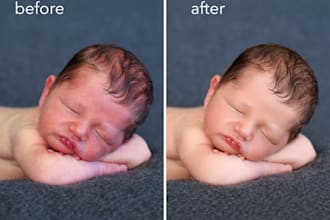 edit, retouch your newborn photography