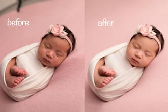 edit, retouch your newborn photography