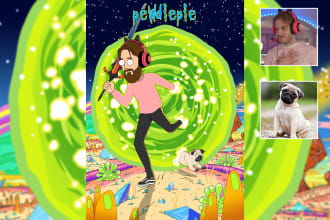 transform your photo into a rick and morty universe character