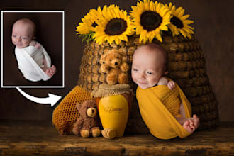 change background for your newborn photography