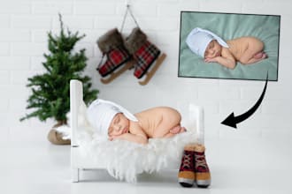 change background for your newborn photography