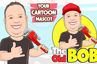 do cartoon portrait and mascot logo
